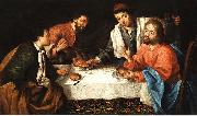 Pier Leone Ghezzi Emmaus, Christ breaking bread Sweden oil painting artist